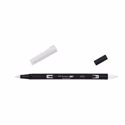Tombow ABT-N95, Fine, 1 colours, Light grey, Bullet tip & Brush tip, 0.3 mm, Black
