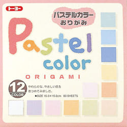 Toyo Origami  Pastel Color 15cm x 15cm 12 Colors 5 Each (001018)