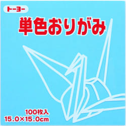 Toyo Origami Paper Single Color - Pale Light Blue - 15cm  100 Sheets