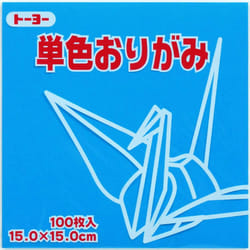 Toyo Origami Paper Single Color - Sky Blue - 15cm  100 Sheets