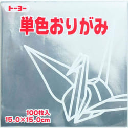 Toyo Origami Paper Single Color - Silver - 15cm  100 Sheets