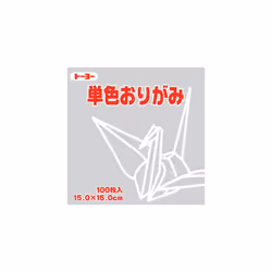 Toyo Origami Paper Single Color - Light Gray - 15cm 100 Sheets