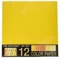 Toyo 068303 Origami Tanto Color Paper  13.8 inches (35 cm) Square  Yellow  Pack of 12