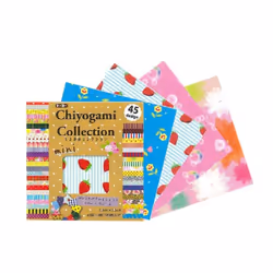Toyo Japanese Origami Paper - Chiyogami Collection Mini (7.5cm x 7.5cm Each) 45 Designs - 180 Sheets Total