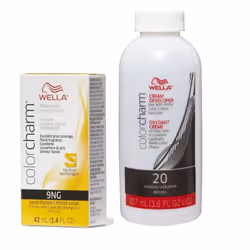 3.6oz) Wella Color Charm Haircolor 9NG Sand Blonde - 9NG + Developer (Vol. 20