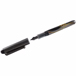 - Disposable fountain pen. - Ink controller mechanism for no leaks. - Medium tip. - Transparent ink window. - Erasable ink wi ...
