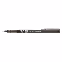 Pilot V5 Rollerball Pen Needle Tip 0.5mm Line 0.3mm Black Ref V501...