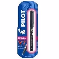 Pilot V7 Needle Tip Rollerball Pen. Pure liquid ink disposable pens for smooth writing with no skipping or blobbing. Unique i ...