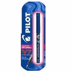 Pilot V7 Needle Tip Rollerball Pen. Pure liquid ink disposable pens for smooth writing with no skipping or blobbing. Unique i ...
