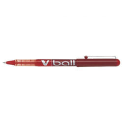 Pilot VBall Liquid Ink Rollerball Pen 0.5mm Tip 0.3mm Line Red (Pack 1