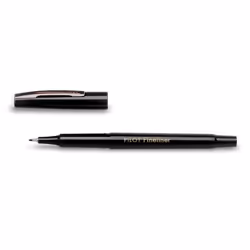 Pilot SW-PPF, Black, Black, Round, Water-based ink, 0.4 mm, Metal