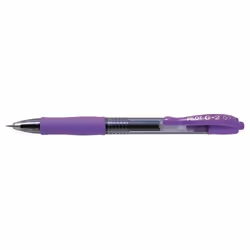 Pilot G-207 Retractable Gel Rollerball Pen 0.7mm Tip 0.39mm Line Viole