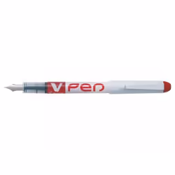 Pilot V-Pen Erasable Disposable Fountain Pen Red (Pack 12) - 631101202