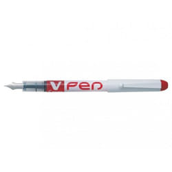 Pilot V-Pen Erasable Disposable Fountain Pen Red (Pack 12) - 631101202