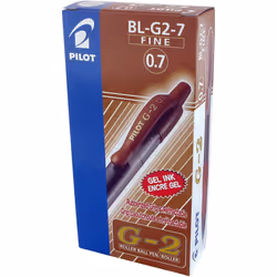 Pilot G207 Retractable Gel Rollerball 0.7 mm Tip (Box of 12) - Caramel