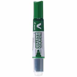 Pilot Begreen Recycled V Board Master Whiteboard Marker Chisel 2.2 - 5.2 mm Tip - Green, Box of 10