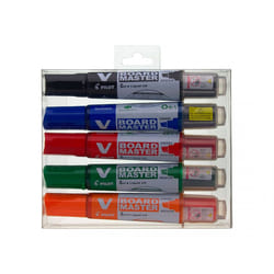 Pilot V-Board Master marker 5 pc(s) Chisel tip Black, Blue, Green, Orange, Red