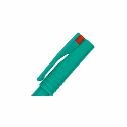 Pentel R50 Rollerball Pen Green Barrel Water-based 0.8mm Tip 0.4mm Line Red Ref R50-B [Pack of 12]