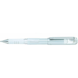 Pentel 1.0mm Tip Hybrid Gel Grip Dx Ultra Smooth Pigment Ink Pen with Chunky Barrel - White (Pack of 12)