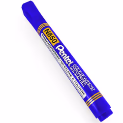 Pentel N850 Permanent Marker Pens - 4.2mm Bullet Tip - Blue Ink - Single