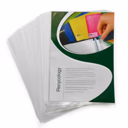 Pentel A4 Punched Pockets Sleeves - Clear Poly Pockets - Pack of 50