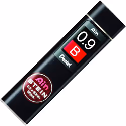 Pentel 0.9 mm B Ain Stein Refill Lead (Pack of 12 Tubes, 36 Leads per Tube)