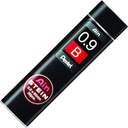 Pentel 0.9 mm B Ain Stein Refill Lead (Pack of 12 Tubes, 36 Leads per Tube)