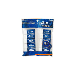 Pentel Hi Polymer Ain Block Eraser Light-Erasing  Value Pack of 10Japan Import