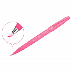 Pentel SES15C-B felt-tip pen with flexible brush-like tip red