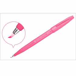 Pentel brush pen red Pink
