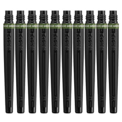 Pentel Art Blush XFR-115 Brush Pen Cartridge  Set of 10  Olive Green