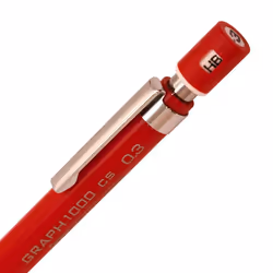 Pentel Mechanical Pencil  Graph 1000 CS  for Draft  0.3mm  Red (PG1003CS-B)