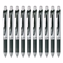 Pentel BL80-A EnerGel Ink Ballpoint Pen  Black  10 Pieces
