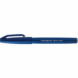 Pentel Brush Sign, Fine, 1 colours, Navy, Brush tip, 0.5 mm, 2 mm