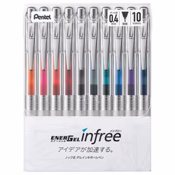 Pentel BLN74TL-10 EnerGel Ink Ballpoint Pen 0.02 inches (0.4 mm) 10