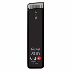 Pentel Ain Leads Refill for Mechanical Pencil | 0.3mm | 2B | 25pcs