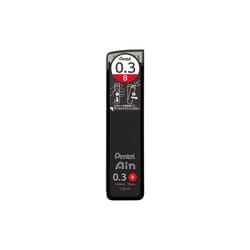 Pentel Ain Leads Refill for Mechanical Pencil | 0.3 mm | B | 25pcs
