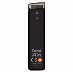 Pentel Ain Leads Refill for Mechanical Pencil | 0.5mm | 2B | 40pcs
