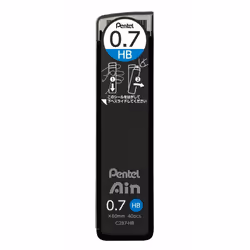 Pentel Ain Leads Refill for Mechanical Pencil | 0.7mm | HB | 40pcs