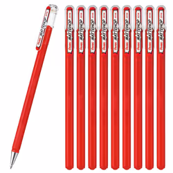 Pentel Matte Hop Red Color Ballpoint Pen  10 Count K110-VB