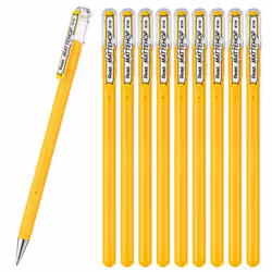 Pentel Matte Hop Yellow Color Ballpoint Pen  10 Count K110-VG