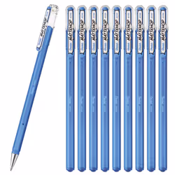 Pentel K110-VS Color Ballpoint Pen Matte Hop Sky Blue 10 Count