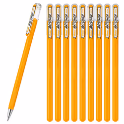 Pentel Color Ballpoint Pen Matte Hop Yellow Orange 10 Count K110-VF2