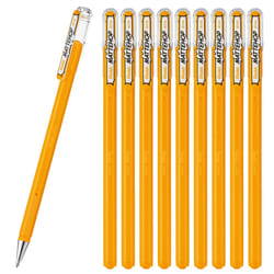 Pentel Color Ballpoint Pen  Matte Hop  Yellow Orange  10 Count K110-VF2