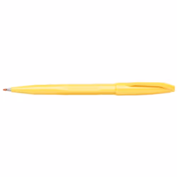 Pentel Sign Pen - Yellow, Pack of 12 , S520-G