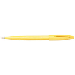 Pentel Sign Pen - Yellow, Pack of 12 , S520-G