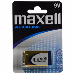 Maxell Alkaline, Single-use battery, 9V, Alkaline, 1.5 V, 1 pc(s), Blue, Gold