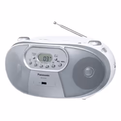 Panasonic RX-DU10, 2.1 kg, White, Portable CD player