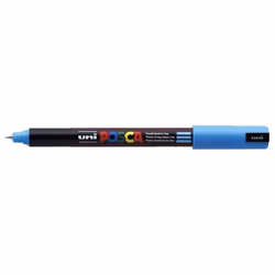 POSCA uni PC-1MR, 1 pc(s), Blue, Bullet tip, Black, Blue, 0.7 mm, Water-based ink