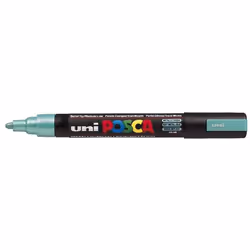 POSCA uni PC-5M, 1 pc(s), Green, Bullet tip, Black, Green, Medium, 1.8 mm